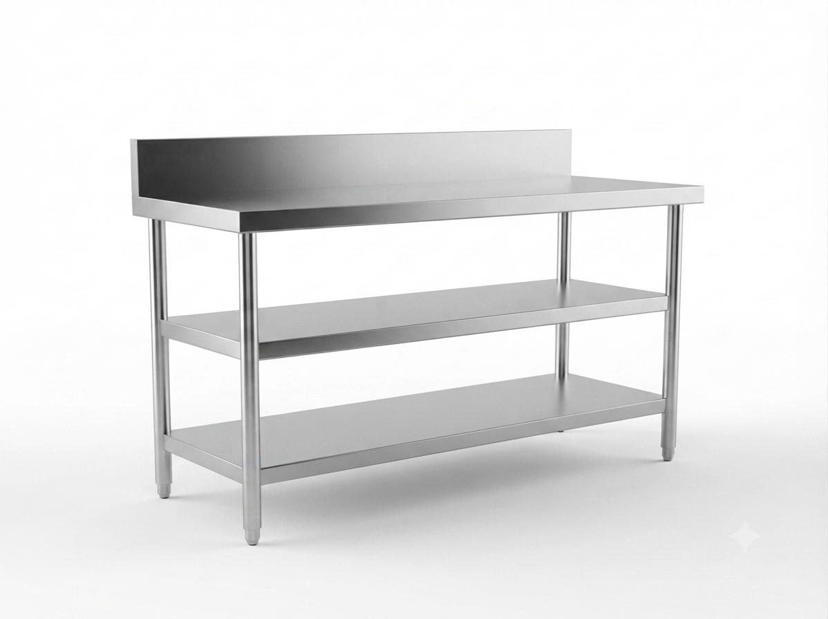 SS Working Table 2 Under Shelves (2US)