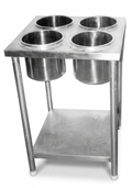 SS Pindi Table with 4 Containers