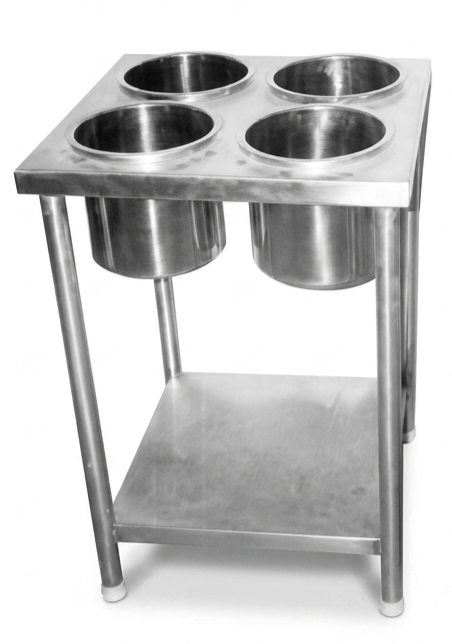 SS Pindi Table with 4 Containers