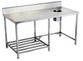 SS Dish Landing Table With Garbage Hole